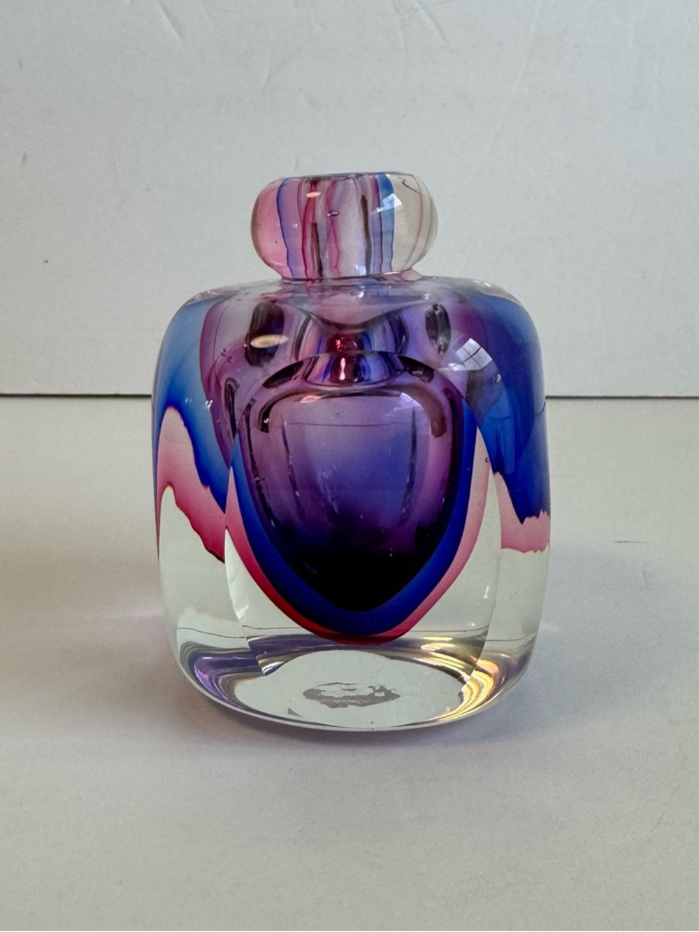 Vintage‎ Summerso Art Glass Bud Vase Purple Pink Blue Murano Style - Picture 4 of 10